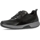 Gabor ROLLINGSOFT Damenschuhe - bequeme Schnür- Halbschuhe schwarz