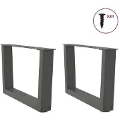 vidaXL Couchtischbeine V-Form 2 Stück Anthrazit 60x(30-31,3) cm Stahl