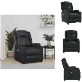 vidaXL Massagesessel Schwarz Kunstleder - Massagesessel