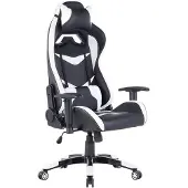Home24 Gamingchair - Kunstleder - Schwarz / Weiß