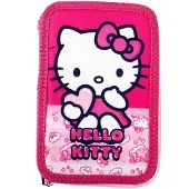 Manenti Hello Kitty Dreifach-federmäppchen Rosa Rosa One Size