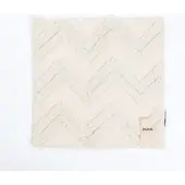 HOME DELUXE Getufteter Kissenbezug JARA Zickzack mit Kissenfüllung - Creme