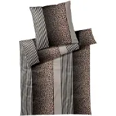 JOOP! Mako-Satin-Kissenbezug einzeln Leo Farbe taupe Größe 40x80