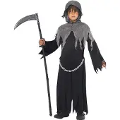 Smiffys Kostüm - Sensenmann - Black - - 7-9 Jahre (122-134) - Kostüme