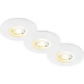 Briloner LED Einbaustrahler 68mm 3er Set Flach Einbauleuchten 230V Einbauspot 230V