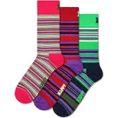 Happy socks Unisex Socken, 3er Pack - Graphic Socks, Geschenkbox, Streifen, Baumwollmischung