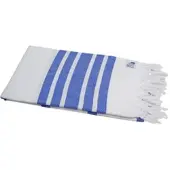 My Hamam Hamamtuch Strandtuch Badetuch & Saunatuch "Fisch" weiß blau