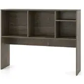 Costway Tischregal, 4 Fächer, Aufsatz, Bücherregal, Organizer 94x25x73cm Grau