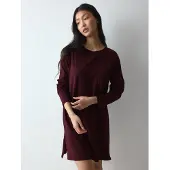 Triumph Nachthemd "Nightdresses Good NDK LSL 08 P", Damen, Gr. 36, N-Gr, rot (claret), Jersey, Obermaterial: 100% Baumwolle, Kleider Nachthemd, weich und atmungsaktiv