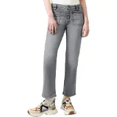 QS Bootcut-Jeans , Damen, Gr. 36, N-Gr, grau (grau used), Denim/Jeans, Obermaterial: 99% Baumwolle, 1% Elasthan, unifarben, bootcut fit lang, Jeans Bootcut-Jeans, mit Stretch und aufgesetzten Taschen