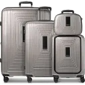 Redolz Essentials14 4-Rollen Kofferset Beautycase 4tlg mit Dehnfalte Laptopfach