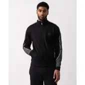 Hugo Boss für Herren. 50554793 Baumwolljacke mit Reißverschluss und kontrastierenden schwarzen Details (S), Heimtextilien, Baumwolle