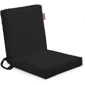 AllBags Klappbare Oxford Strandliege Schwarz – Tragbar Gartenliege, leichte Campingliege