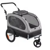 Famanu Fahrradanhänger für Hunde - Faltbar, mit Reflektoren, max. 40 kg