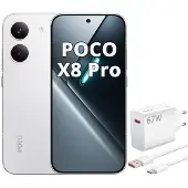 Xiaomi POCO X8 Pro 12GB 512GB Weiß Smartphone mit 67-W-Schnellladegerät