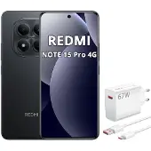 Xiaomi REDMI Note 15 Pro 4G 12GB 512GB Smartphone Schwarz mit 67W-Ladegerät