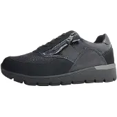 Waldlaufer K-Ramona Damenschuhe sportlicher Schnürer Schwarz Freizeit