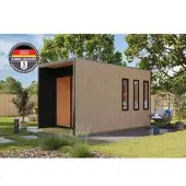Karibu 73 mm Saunahaus Mila Douglasie inkl. 9kW Saunaofen integr. Strg.