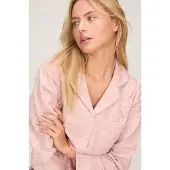 Hunkemoller Pyjama-Jacke Longsleeve Woven Rosa