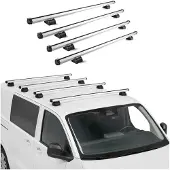 Aurilis Dachträger für Fiat Ducato 1994-2006 H1+H2 4-Träger Aluminium Silber