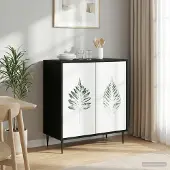 vidaXL Sideboard HANAU Schwarz Eichen-Optik 69 x 33 x 76 cm