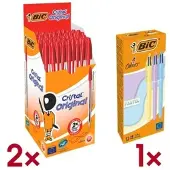 BIC 2x 50er-Pack Kugelschreiber »Cristal« inkl. 12er-Pack 4-Farb-Kugelschreiber »4 C rot
