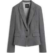 BOSS Slim-Fit Blazer aus meliertem Flanell Grösse 36