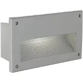 Eglo Außen-Einbauleuchte Zimba, 1 flammige Außenleuchte, Wand-Einbaulampe aus Aluguss und Glas, Farbe: Silber, weiß, Fassung: E14, IP44