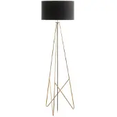 Eglo Stativ Stehlampe Camporale, Lampe Wohnzimmer mit Textil-Schirm, Standleuchte, Design Stehleuchte mit Schalter, E27