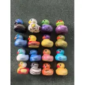 Duckiez Bunte Schaumstoff-Enten-Schlüsselanhänger – 24 Stück