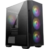 MSI MAG Forge M100R, Micro Tower, PC, Schwarz, Transparent, micro ATX, Mini-ITX, Gehärtetes Glas, Gaming