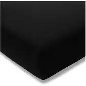 Estella Spannbetttuch Zwirn-Jersey Topper in schwarz | Gr.: 180 x 200 cm