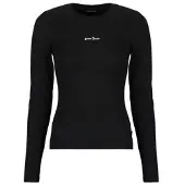 GUESS Langarmshirt STAR EMBRO LS CN RIB TOP damen