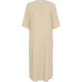 Kaffe Midikleid "Damen Kleid KAmilia", Damen, Gr. 34, N-Gr, beige (feather gray), Obermaterial: 70% Viskose CV. 30% Leinen LI., Kleider Midikleid