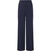 B.young BYDanta Damen Hose Stoffhose Weites Bein mit Bundfalten Gürtelschlaufen Eingrifftaschen Stretch Regular Fit