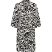 Kaffe Midikleid "Damen Kleid KAellen", Damen, Gr. 36, N-Gr, schwarz (schwarz chalk paisley), Obermaterial: 100% Viskose LENZING ECOVERO CV LenzEcov., Kleider Midikleid