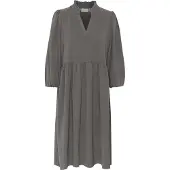 Kaffe Midikleid "Damen Kleid KAedna", Damen, Gr. 38, N-Gr, schwarz (schwarz oyster), Obermaterial: 56% Polyester PES. 44% Viskose CV., Kleider Midikleid