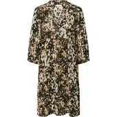 Kaffe Midikleid "Damen Kleid KAhera", Damen, Gr. 36, N-Gr, beige (leopard print), Obermaterial: 100% Viskose LENZING ECOVERO CV LenzEcov., Kleider Midikleid