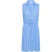 Kaffe Midikleid "Damen Kleid KAcheer", Damen, Gr. 40, N-Gr, blau (vista blau), Obermaterial: 100% Viskose LENZING ECOVERO CV LenzEcov., Kleider Midikleid