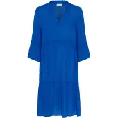 Kaffe Midikleid "Damen Kleid KAmarianah", Damen, Gr. 34, N-Gr, blau (surf the web), Obermaterial: 100% Viskose LENZING ECOVERO CV LenzEcov., Kleider Midikleid