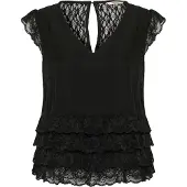 Cream Blusentop "Damen Ärmellose Bluse CRSoffie", Damen, Gr. 36, schwarz (pitch schwarz), Obermaterial: 85% Viskose CV. 15% Polyamid PA., Blusen Blusentop