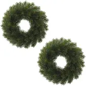 Otto Home Winterliche Kunstpflanze "Weihnachtsdeko", grün, Ø:25cm, Kunststoff, Kunstpflanzen, Winterliche Kunstpflanze, Kranz, Ø 25 cm, 2er-Set