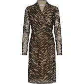 St. Tropez Jerseykleid SAINT TROPEZ "Damen Jerseykleid MiggaSZ", Damen, Gr. M, N-Gr, schwarz (schwarz shifted strokes), Obermaterial: 95% Polyester PES. 5% Elasthan EL., Kleider Jerseykleid