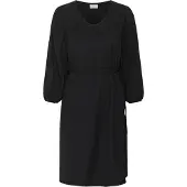 Kaffe Midikleid "Damen Kleid KAkatrine", Damen, Gr. M, N-Gr, schwarz (schwarz deep), Obermaterial: 98% Polyester PES. 2% Elasthan EL., Kleider Midikleid
