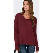 ONLY "ONLCAMILLA V-NECK L/S PULLOVER KNT NOOS" Materialmix, regular fit