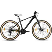 Bikestar Alu Mountainbike 26 Zoll | 21 Gang Hardtail Sport MTB 13 Zoll Rahmen Scheibenbremse Federgabel | Schwarz Grün