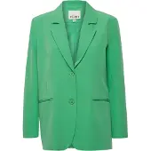 Ichi Blusenblazer "Damen Blazer IHLEXI", Damen, Gr. 36, grün (grünbriar), Obermaterial: 90% Polyester PES. 10% Elasthan EL., Blazer Blusenblazer