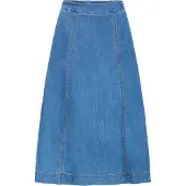 Fransa Jeansrock "Damen Denimrock FRCHICAGO", Damen, Gr. L, blau (mid blau denim), Obermaterial: 85% Baumwolle CO. 13% Polyester PES. 2% Elasthan EL., Röcke Jeansrock