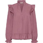 B.young Kurzarmbluse "Damen Kurzarm-Bluse BYJULIANA", Damen, Gr. 34, rosa (dusky orchid), Obermaterial: 99% Polyester PES. 1% Elasthan EL., Blusen Kurzarmbluse