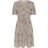 Kaffe Midikleid "Damen Kleid KAliana", Damen, Gr. 34, N-Gr, beige (abstract leopard), Obermaterial: 100% Viskose CV., Kleider Midikleid
